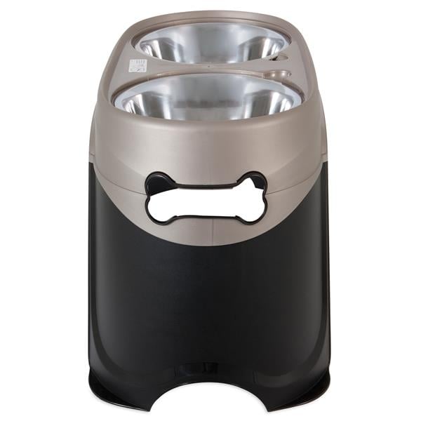 Petmate Easy Reach Yükseltilmiş Mama Su Kabı XL Boy (2x3lt) - Çelik Mama ve Su Kapları