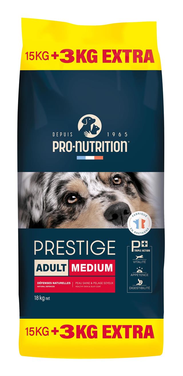 Pro Nutrition Prestige Orta Irk Yetişkin Köpek Maması 15KG+3KG