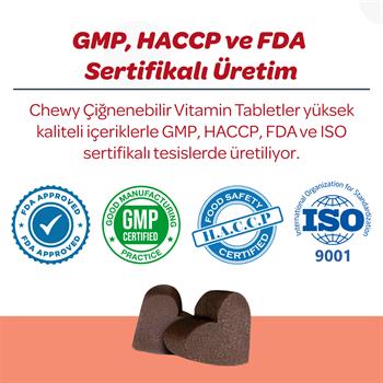  Vet's Plus Calming Kedi ve Köpekler İçin Sakinleştirici Çiğnenebilir Tablet (60'lı) - Kedi Vitaminleri