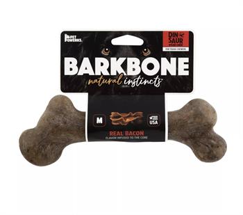 BarkBone Dinosaur Bacon Aromalı Bitmeyen Köpek Çiğneme Kemiği (Orta Boy) - Köpek Ödülleri