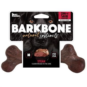BarkBone Dinosaur Biftek Aromalı Köpek Çiğneme Kemiği (Küçük Boy) - Köpek Ödülleri