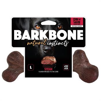 BarkBone Dinosaur Biftek Aromalı Köpek Çiğneme Kemiği (Büyük Boy) - Köpek Ödülleri