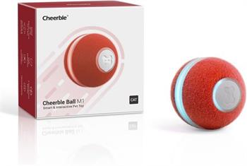 Cheerble Şarjlı Akıllı İneraktif Kedi Oyun Topu, Kırmızı 4 cm