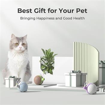 Cheerble Şarjlı Akıllı İneraktif Kedi Salyangoz Oyuncağı, Mavi 7 x 5 x 5.8 cm