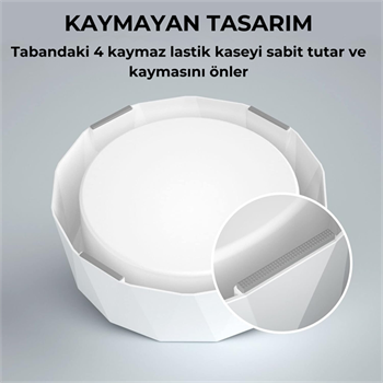 ELS Pet Sıçrama Önleyici Kedi&Köpek Diamond Su Kabı, 1L