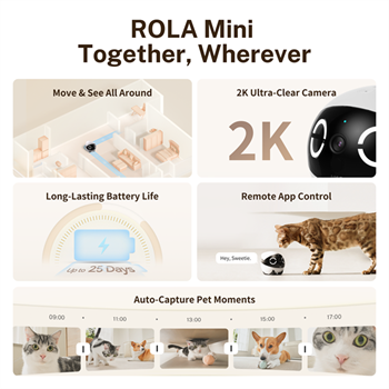 Enabot ROLA Mini 2K Kameralı Evcil Hayvan Robotu
