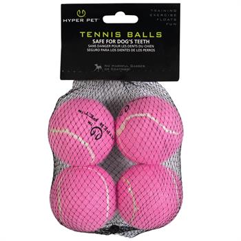 Hyper Pet 4'lü Pembe Tenis Topu (Orta Boy) - Oyun Topları ve Frizbiler