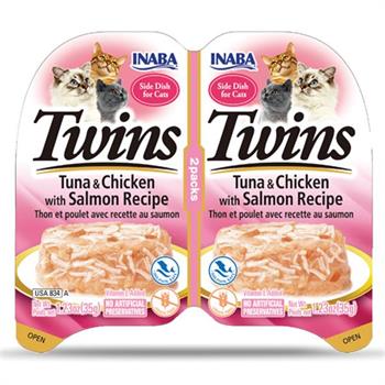 Inaba Twins Ton Balıklı, Somonlu ve Tavuklu Kedi Ödül Jölesi 2 x 35 Gr