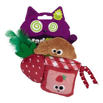 Mad Cat Kitty Croissant Kedi Otlu ve Matatabili Kedi Oyuncağı - Kumaş ve Peluş Oyuncaklar