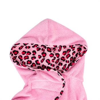 Max & Molly Leopard Pink Köpek Bornozu - Köpek Kıyafetleri