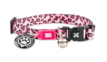Max & Molly Smart ID Leopard Pink Kedi Boyun Tasması - Boyun Tasması