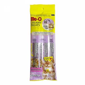 Me-O Creamy Yavru Kedi Ton Balıklı/Keçi Sütlü Kedi Ödülü 4x15
