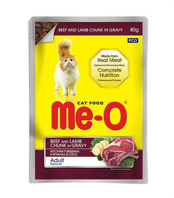 Me-O Pouch Dana Ve Kuzu Etli Kedi Konservesi 80GR
