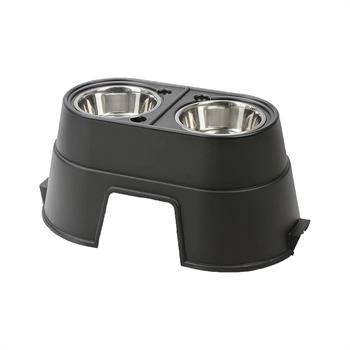 Pet Zone OurPets Yükseltilmiş 2 x 1.5 lt Mama ve Su Kabı (Yükseklik 30 cm) - Hazneli Mama ve Su Kapları