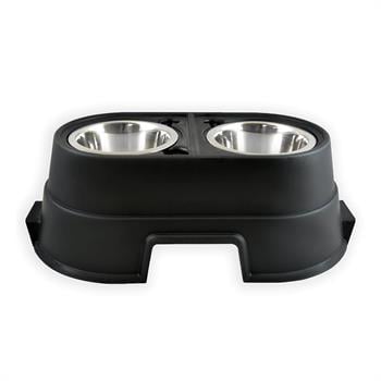 Pet Zone OurPets Yükseltilmiş 2 x 1 lt Mama ve Su Kabı (Yükseklik 20 cm) - Hazneli Mama ve Su Kapları