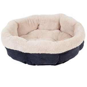 Snoozy Mod Chic Yuvarlak Yatak - Siyah (54 x 54cm) - Köpek Yatakları