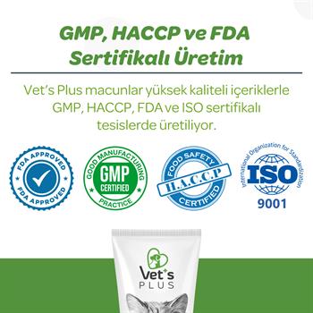 Vet's Plus Anti-Hairball Tüy Yumağı Önleyici Malt Kedi Macunu 100gr - Kedi Macunları