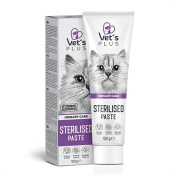 Vet's Plus Sterilised Kısırlaştırılmış Kediler İçin Malt Kedi Macunu 100gr - Kedi Macunları