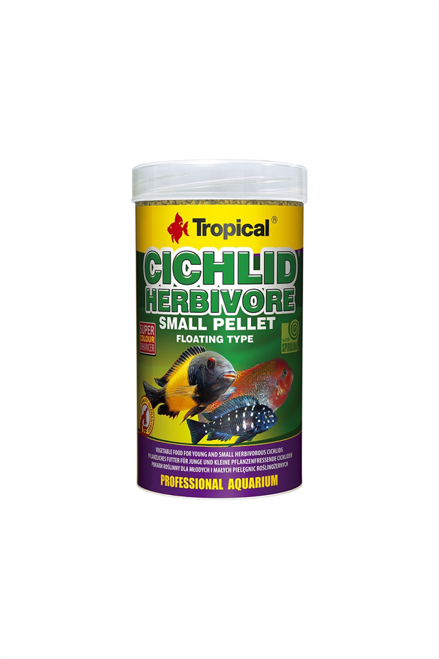 Tropical Cichlid Herbivore Small Pellet 1000ml/360Gr