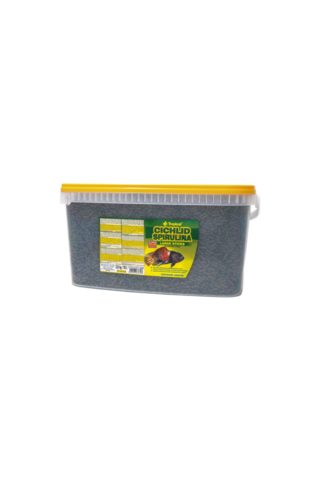Tropical Cichlid Spirulina Large Sticks 10Lt/3Kg