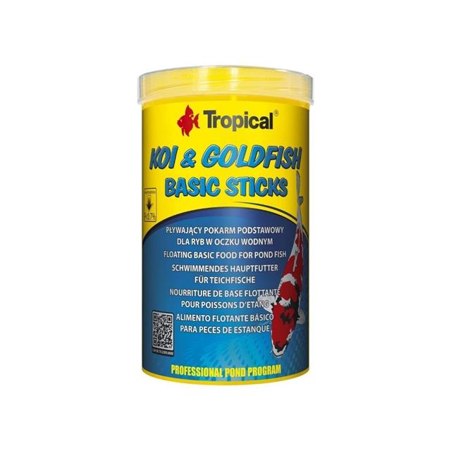 Tropical Koi&Goldfish Basic Sticks Pusz. 1000ml/80Gr
