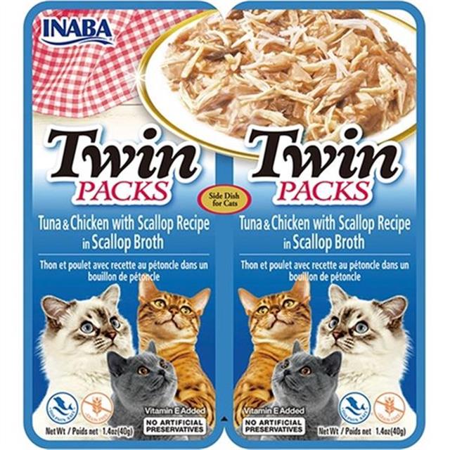 Twin Packs Deniz Taraklı, Ton Balıklı ve Tavuklu Kedi Çorbası 2 x 40 Gr