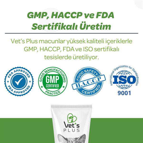 Vet's Plus Anti-Hairball Tüy Yumağı Önleyici Malt Kedi Macunu 100gr - Kedi Macunları