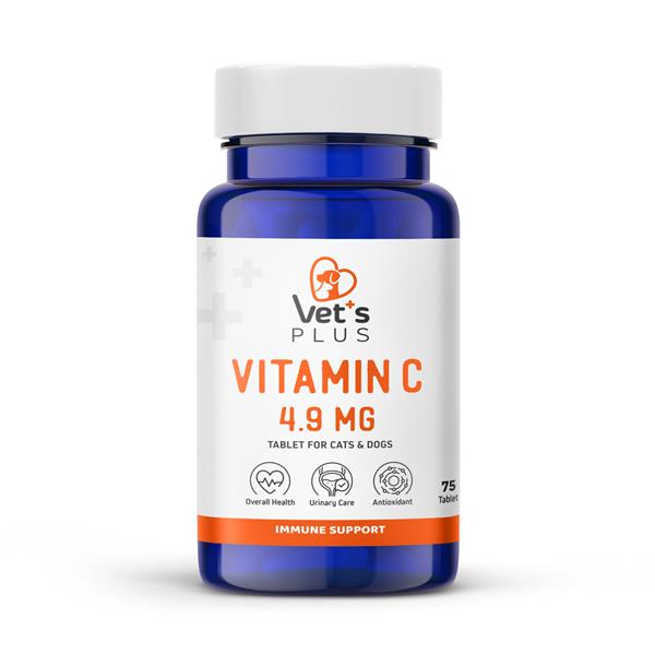 Vet's Plus C Vitamin Kedi ve Köpek İçin Tablet (75'li) - Kedi Vitaminleri
