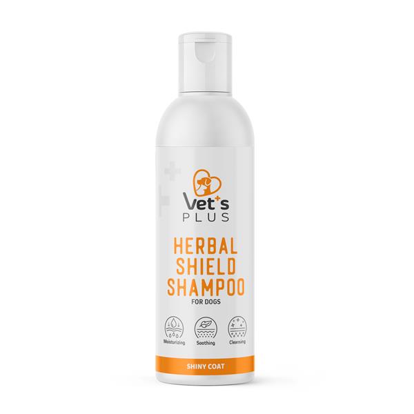 Vet's Plus Herbal Shield Cilt ve Tüy Bakımı için Köpek Şampuanı 250ml - Temizlik Ürünleri