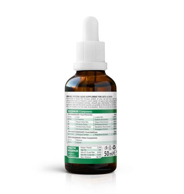 Vet's Plus Immune System Kedi ve Köpekler İçin Bağışıklık Güçlendirici Damla 50ml - Kedi Vitaminleri