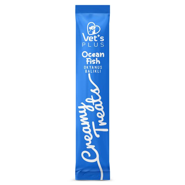 Vet's Plus Okyanus Balıklı Krema Kedi Ödül Maması 14gr (5'li) - Kremalar