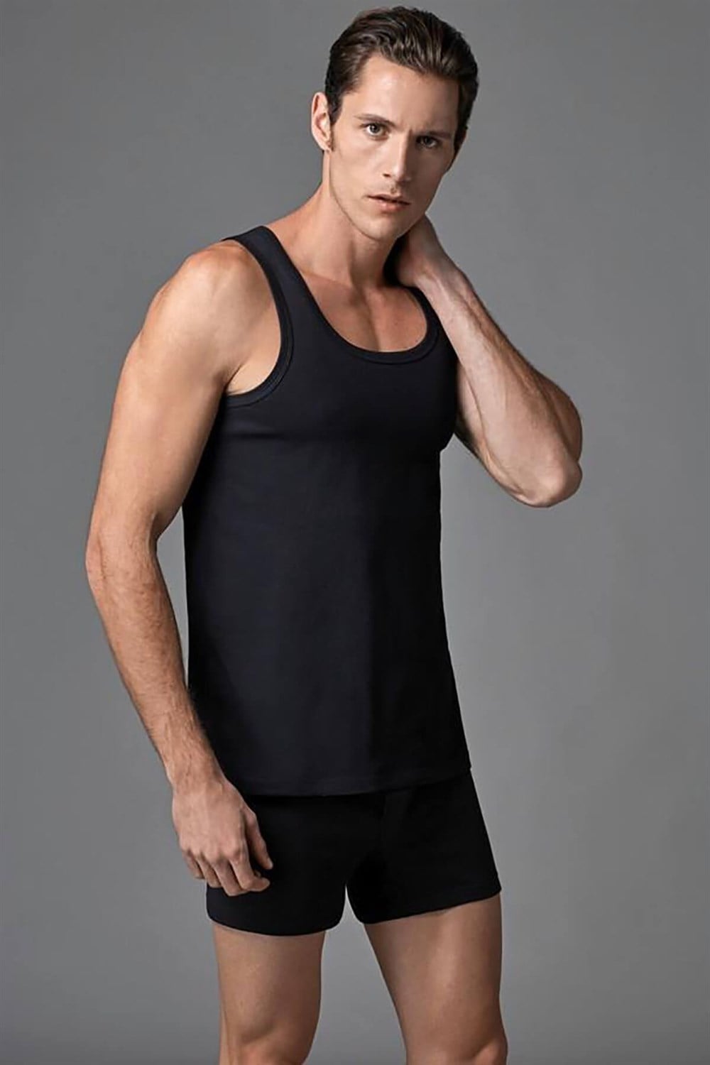 Eros Erkek Atlet 2'Li ES011520 SİYAH