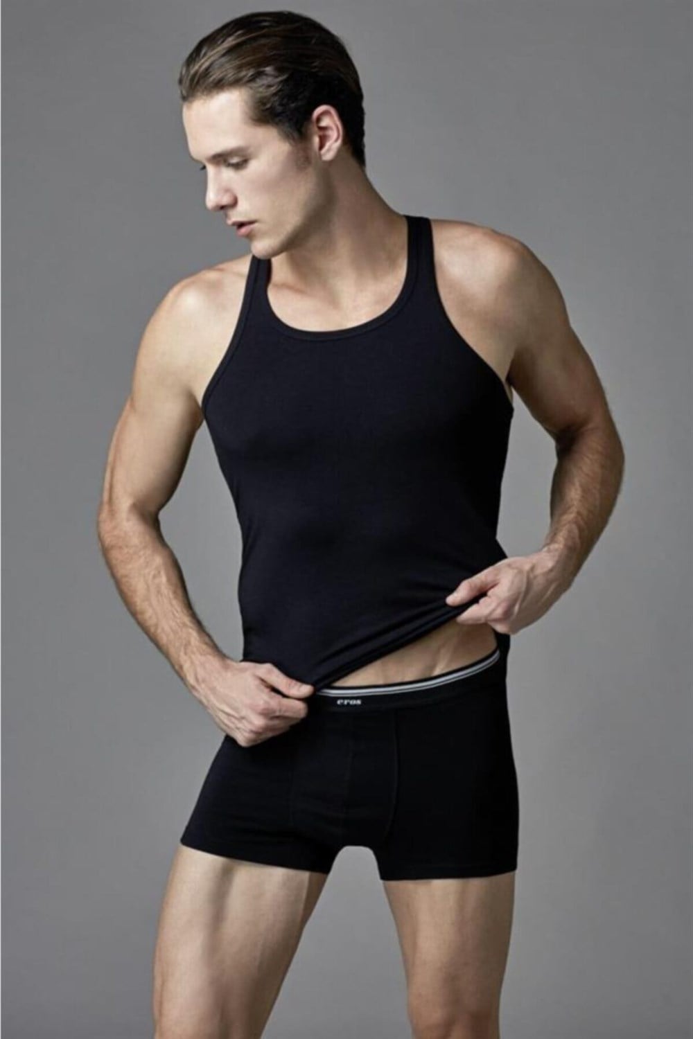 Eros Erkek Compact Sporcu Atlet 2'Li ES011501 SİYAH