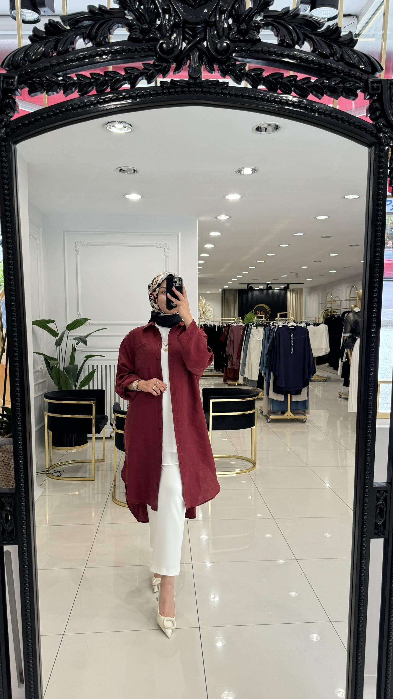 10685 Lale tensel tunik-BORDO