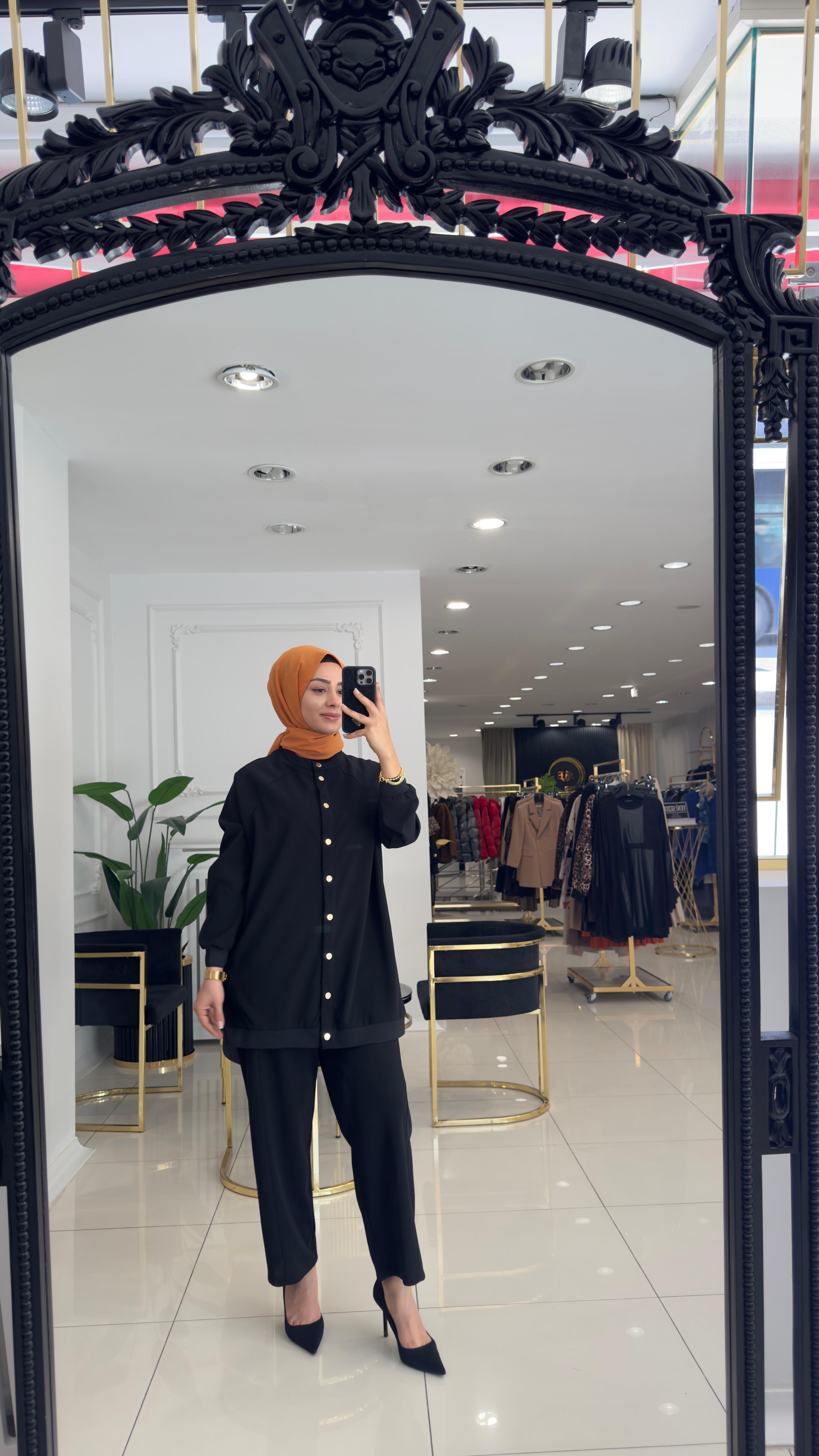 7037 Almila Takım-SİYAH