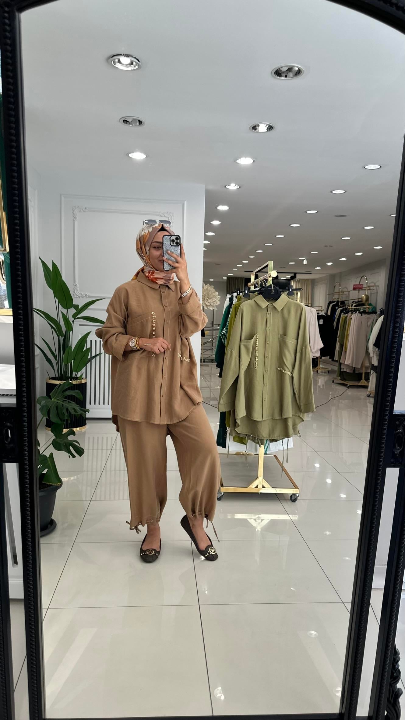S-4907 Kuşgözlü cepli tensel CAMEL