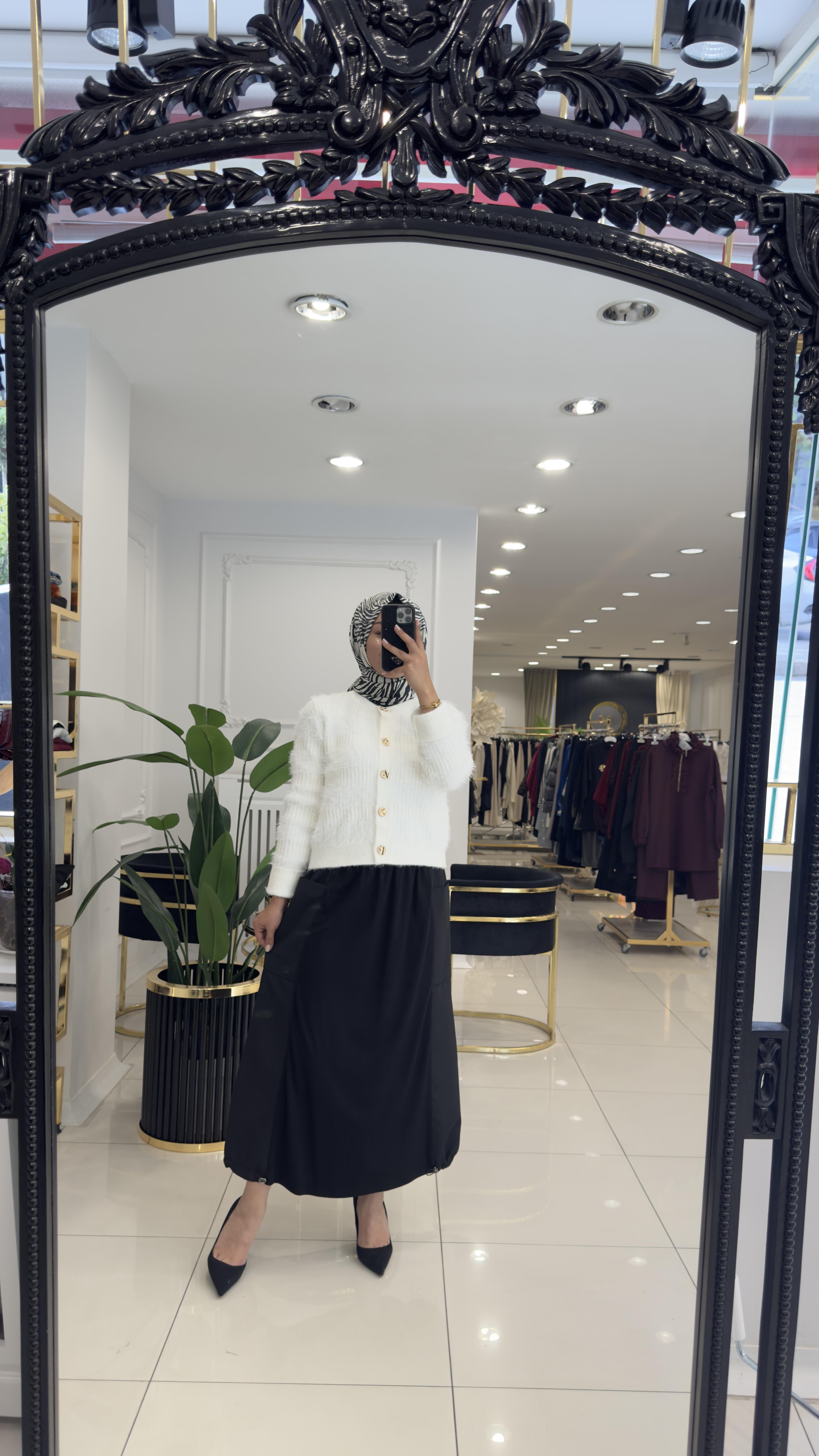 SZ-5473 Nuve balon etek-SİYAH