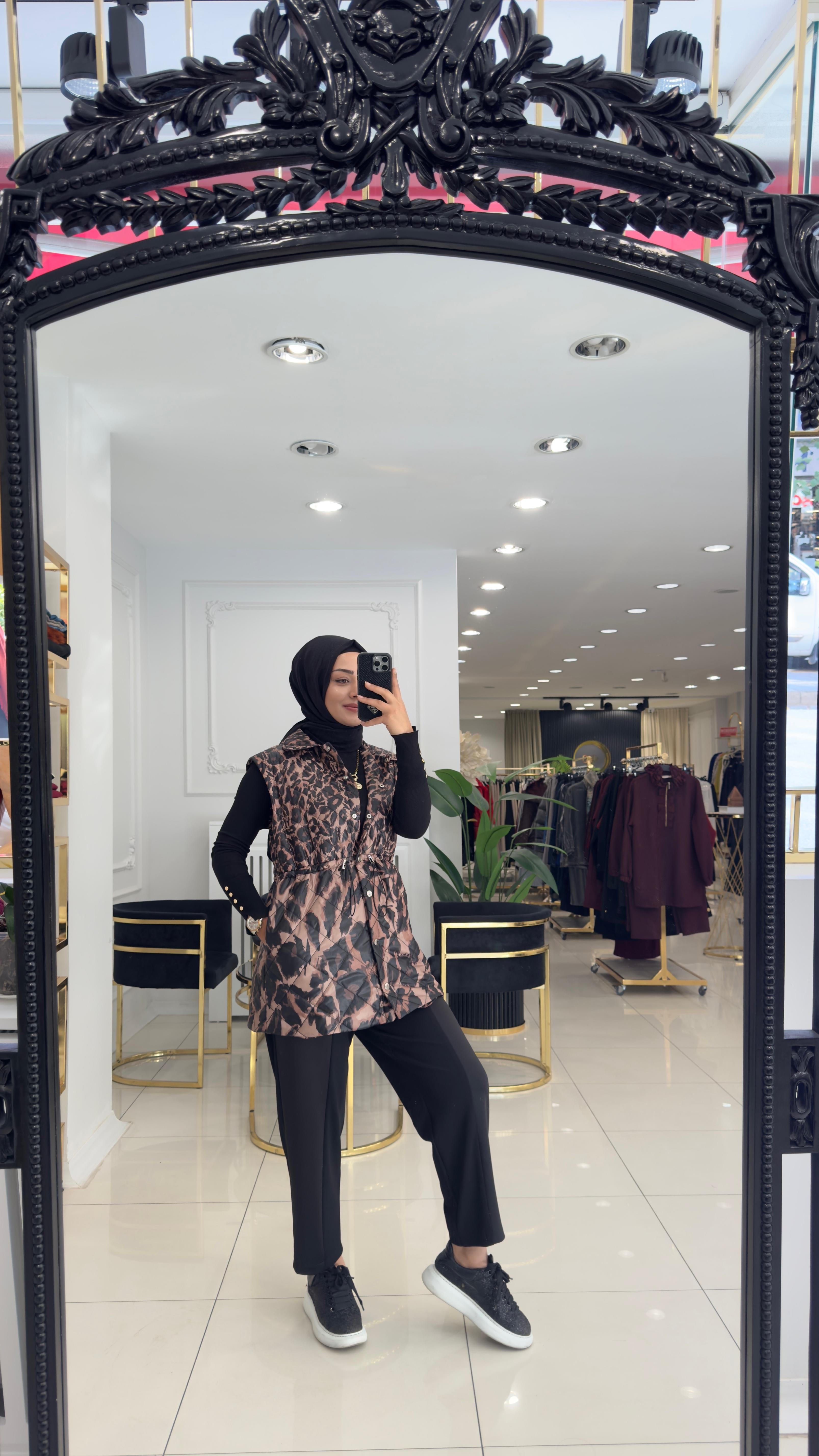 SZ-5617 Ferrari ters kombinli pantolon-SİYAH