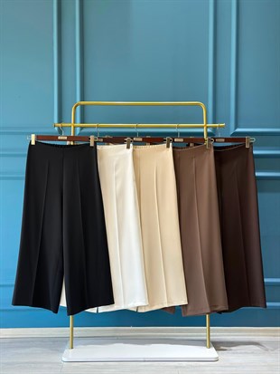 SZ-5386  Kısa geniş paça pantolon-LACİVERT
