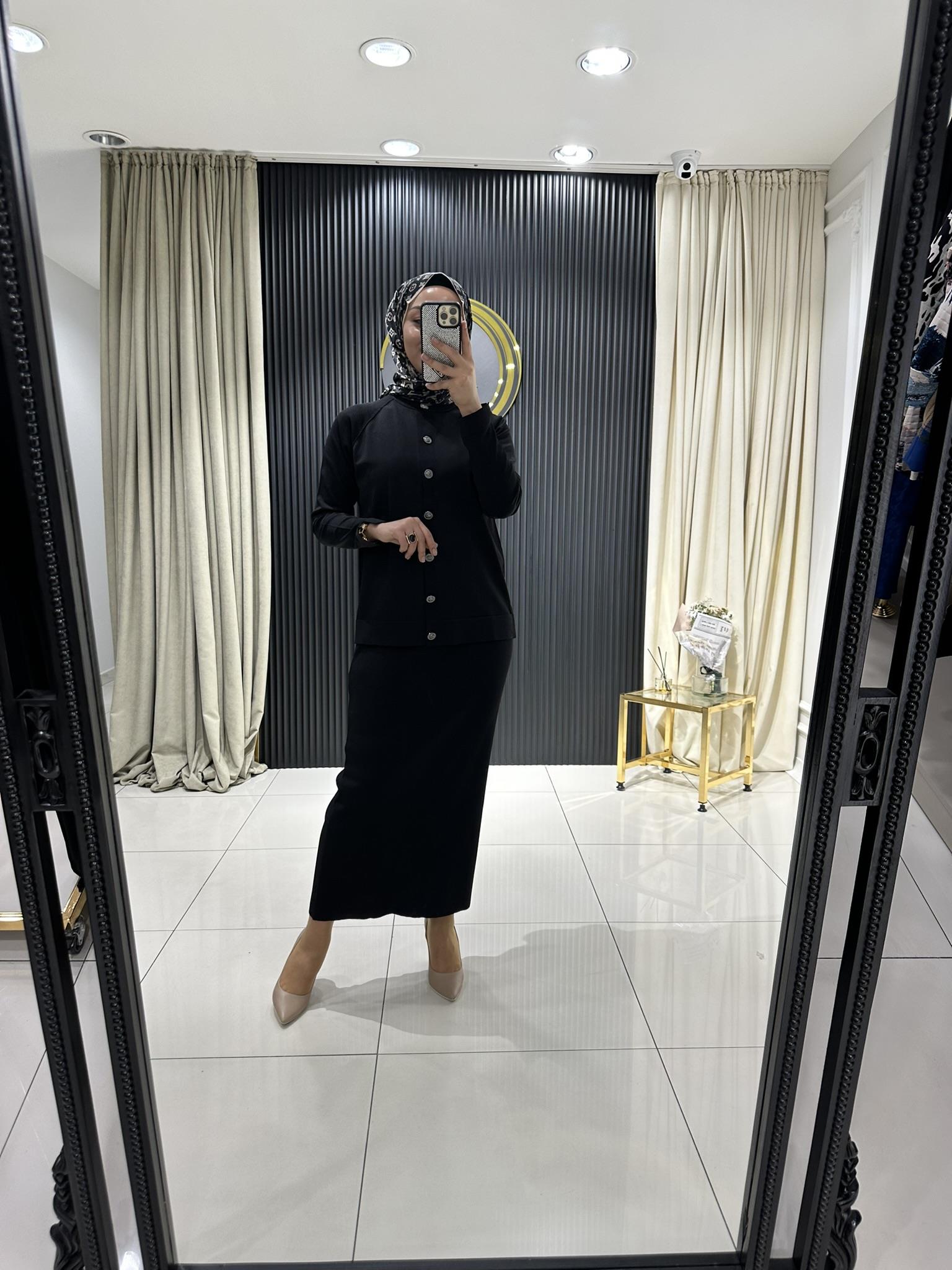 013 Triko kalem etek  SİYAH