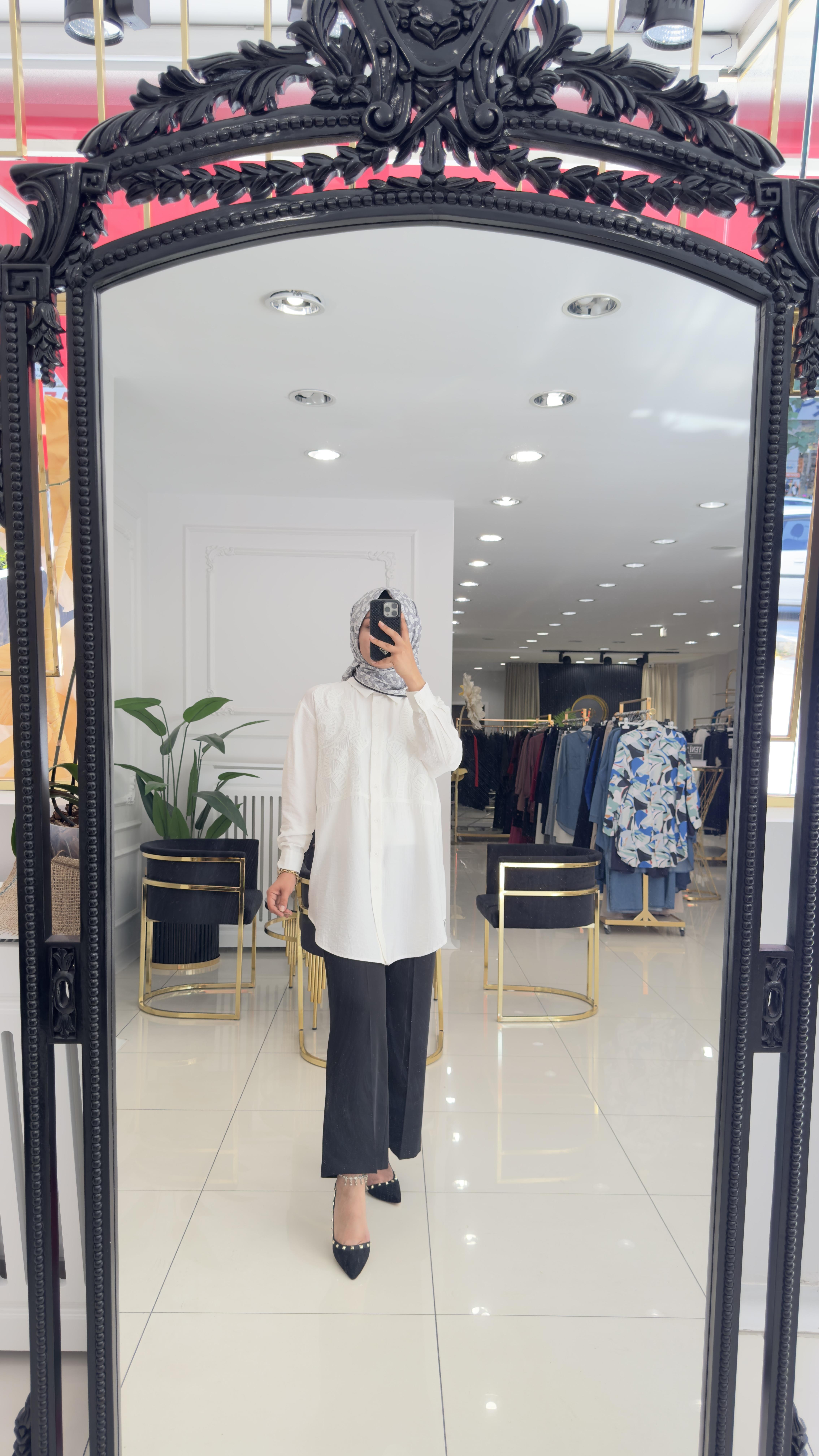 10663 MUNA GÖMLEK TUNİK-EKRU