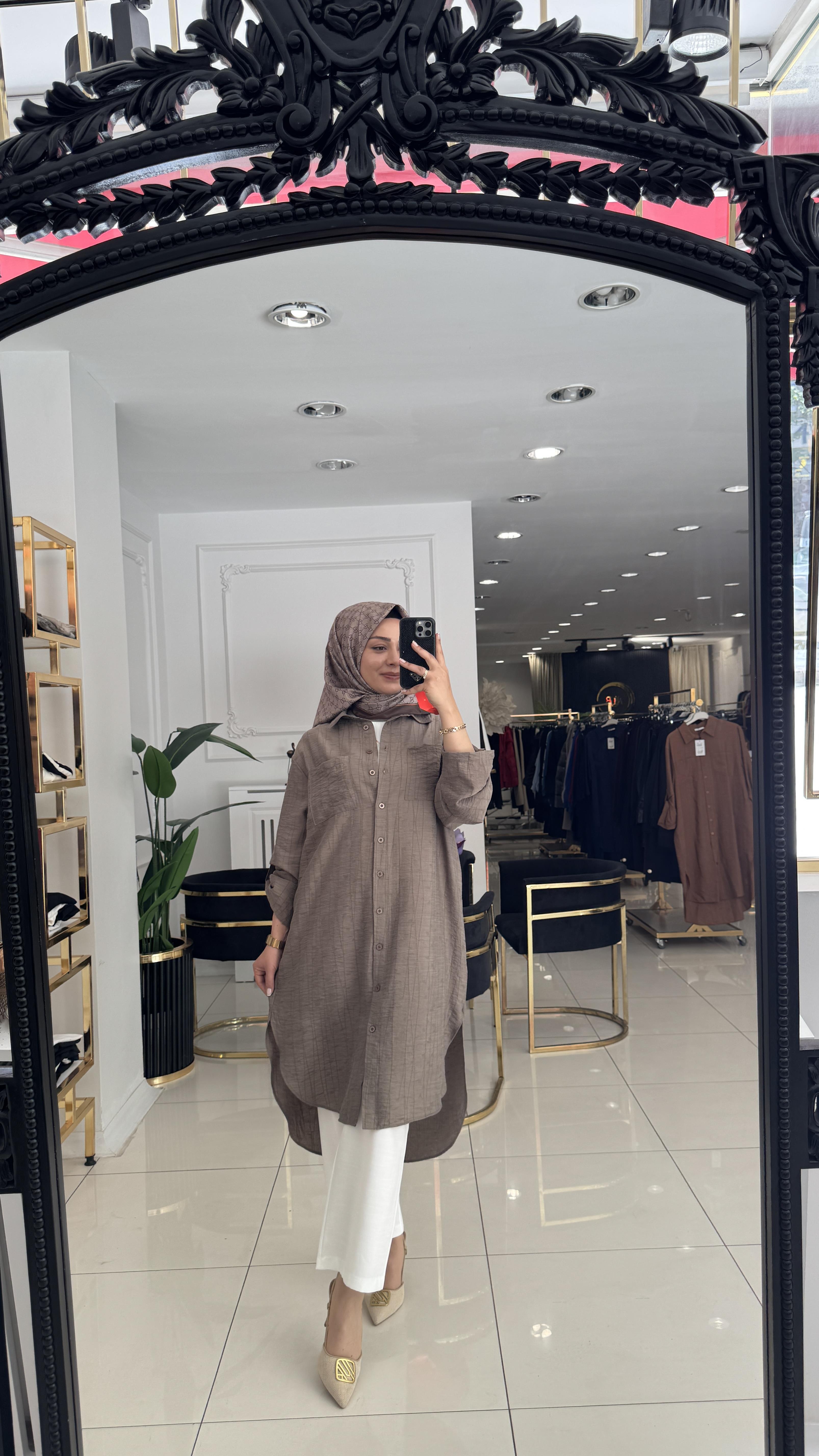 10796 Mina desenli tunik-VİZON