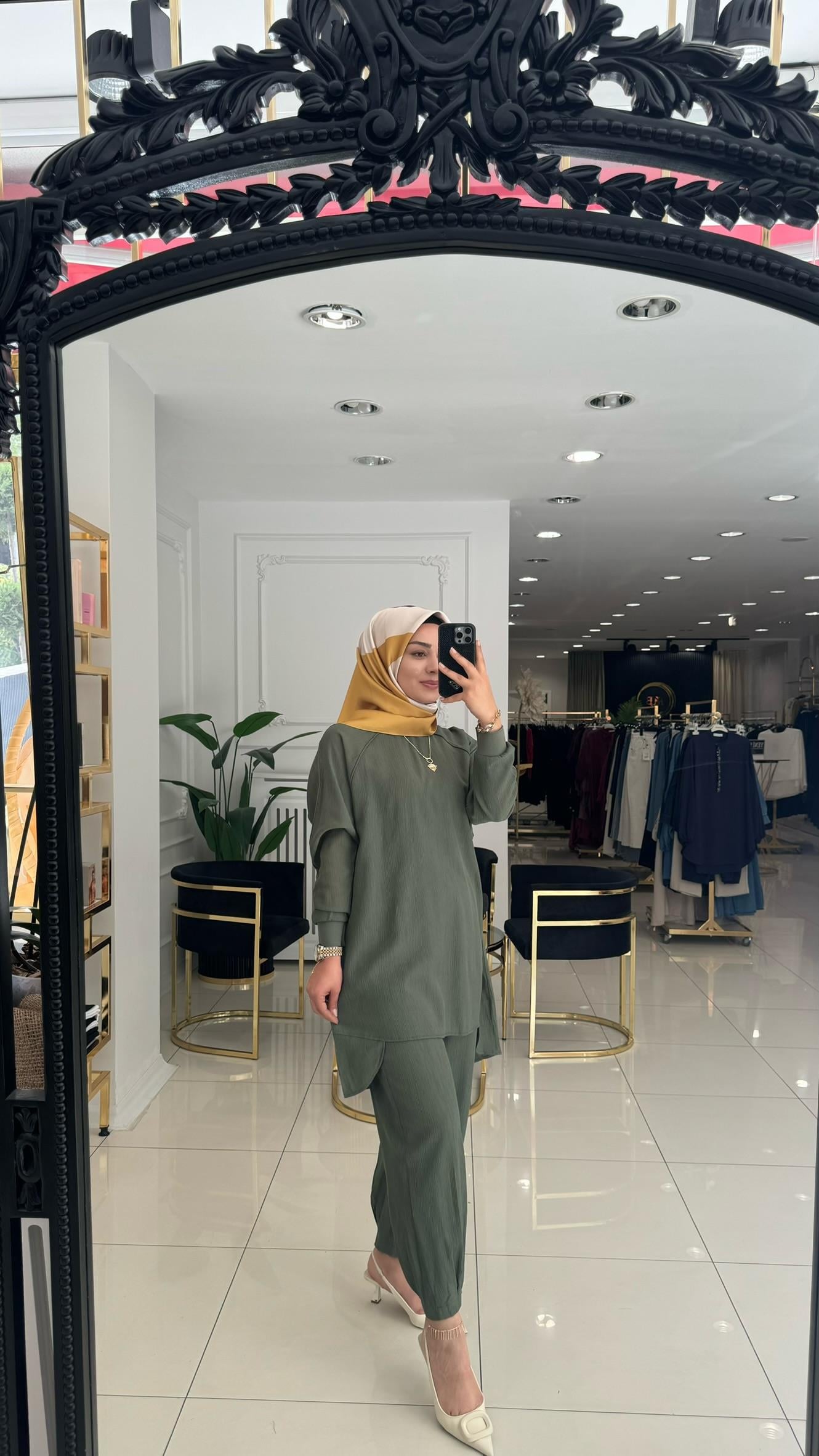 14228 Narin pamuk takım-HAKİ