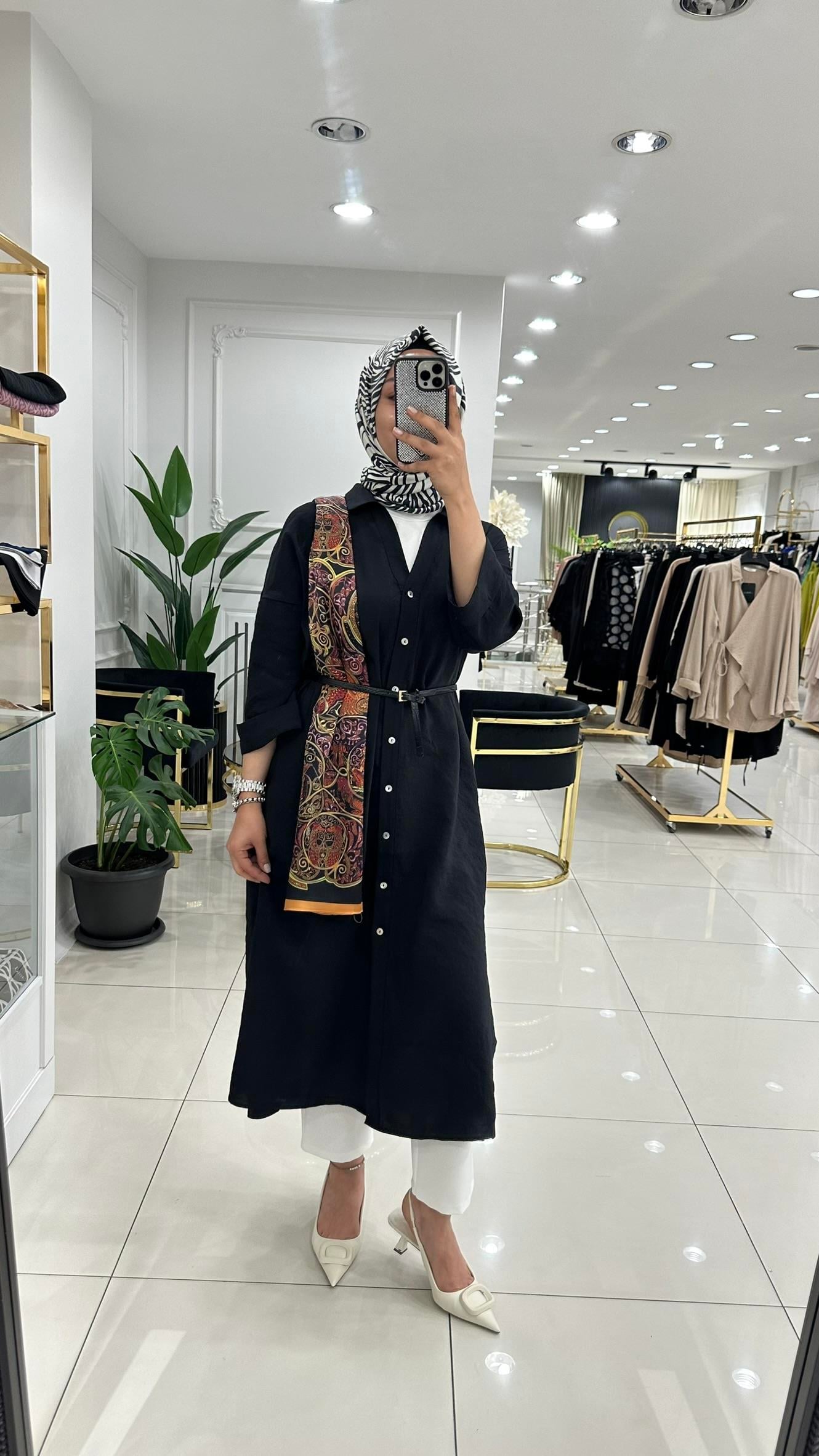 2515 Tensel gömlek elbise