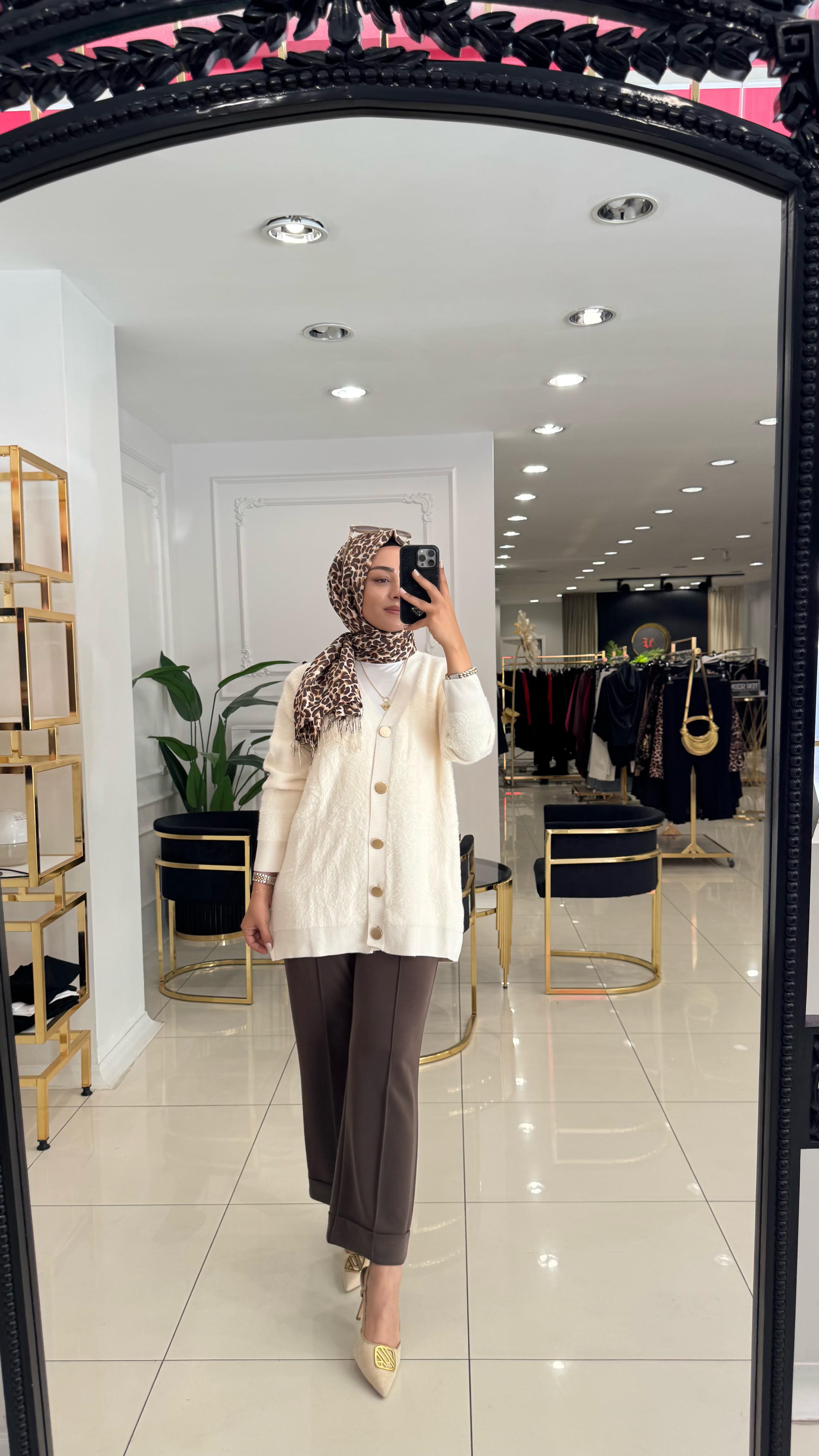 41010 Helin angora hırka-BEJ