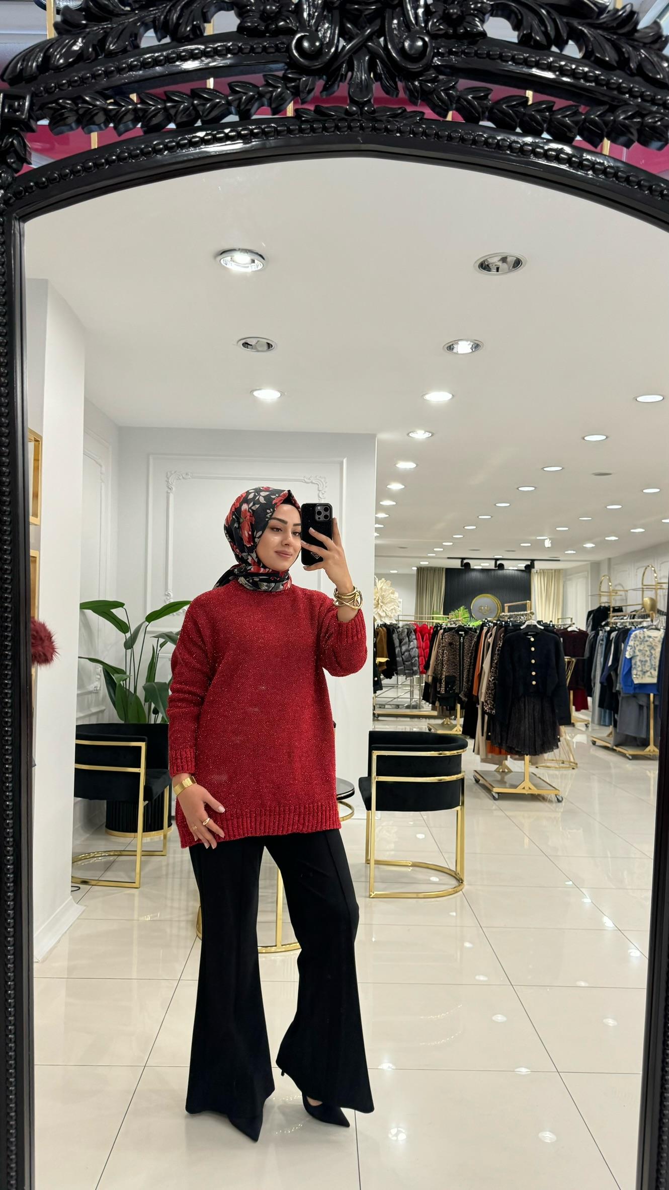 51114 Miray Tunik-KIRMIZI