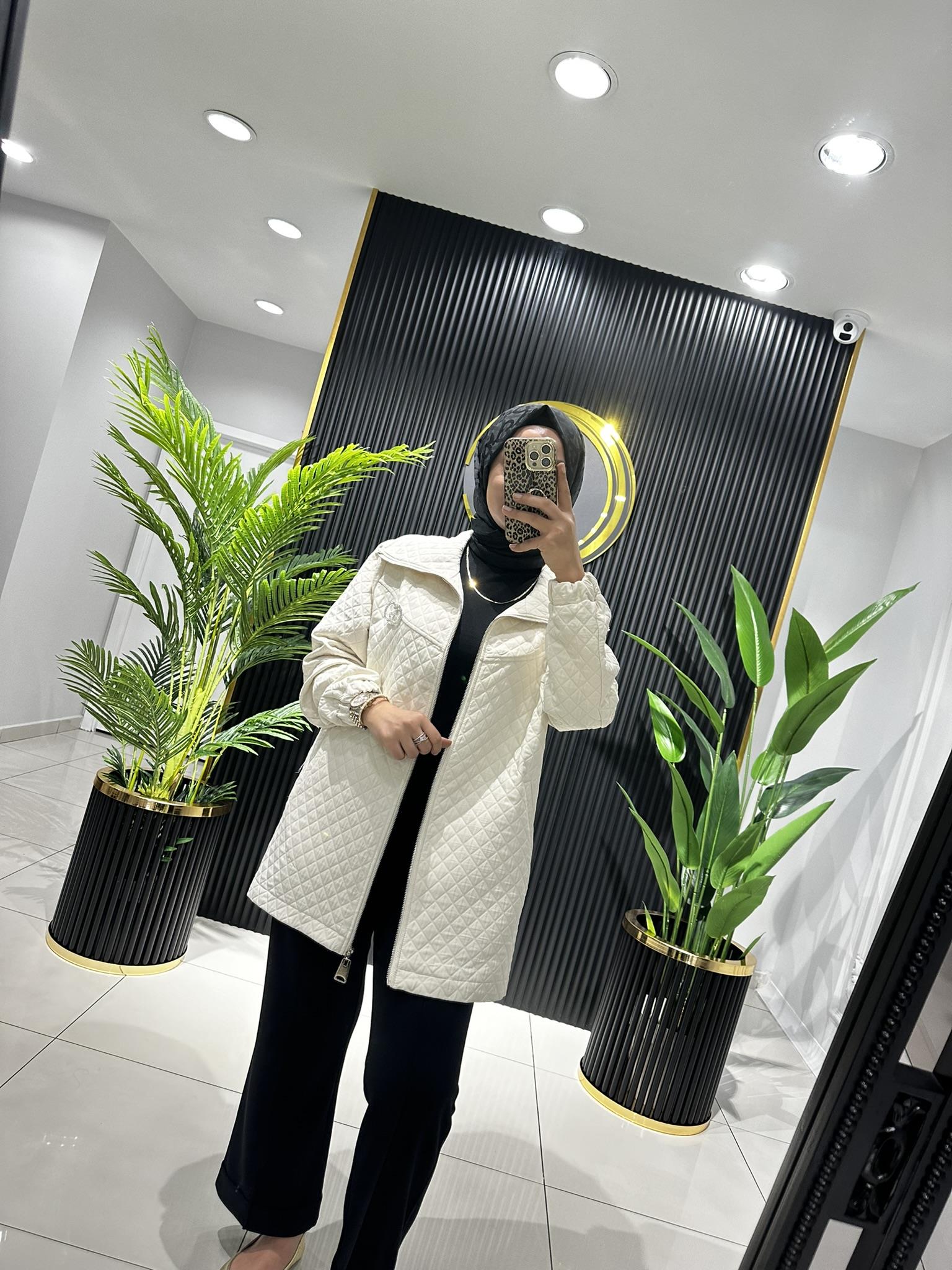 6011 KAPİTONE CEKET KAP  EKRU