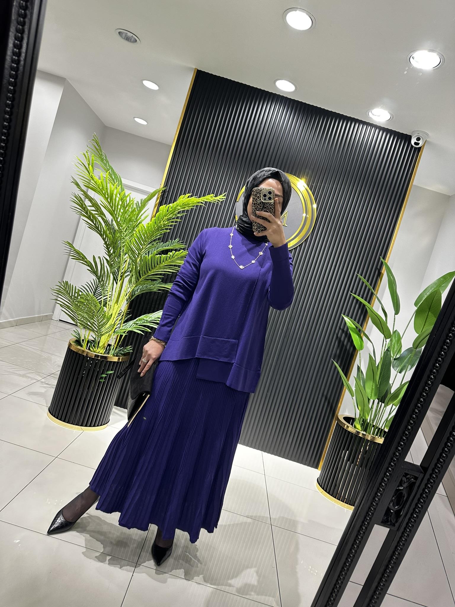 703 ETEKLİ TRİKO TAKIM MOR