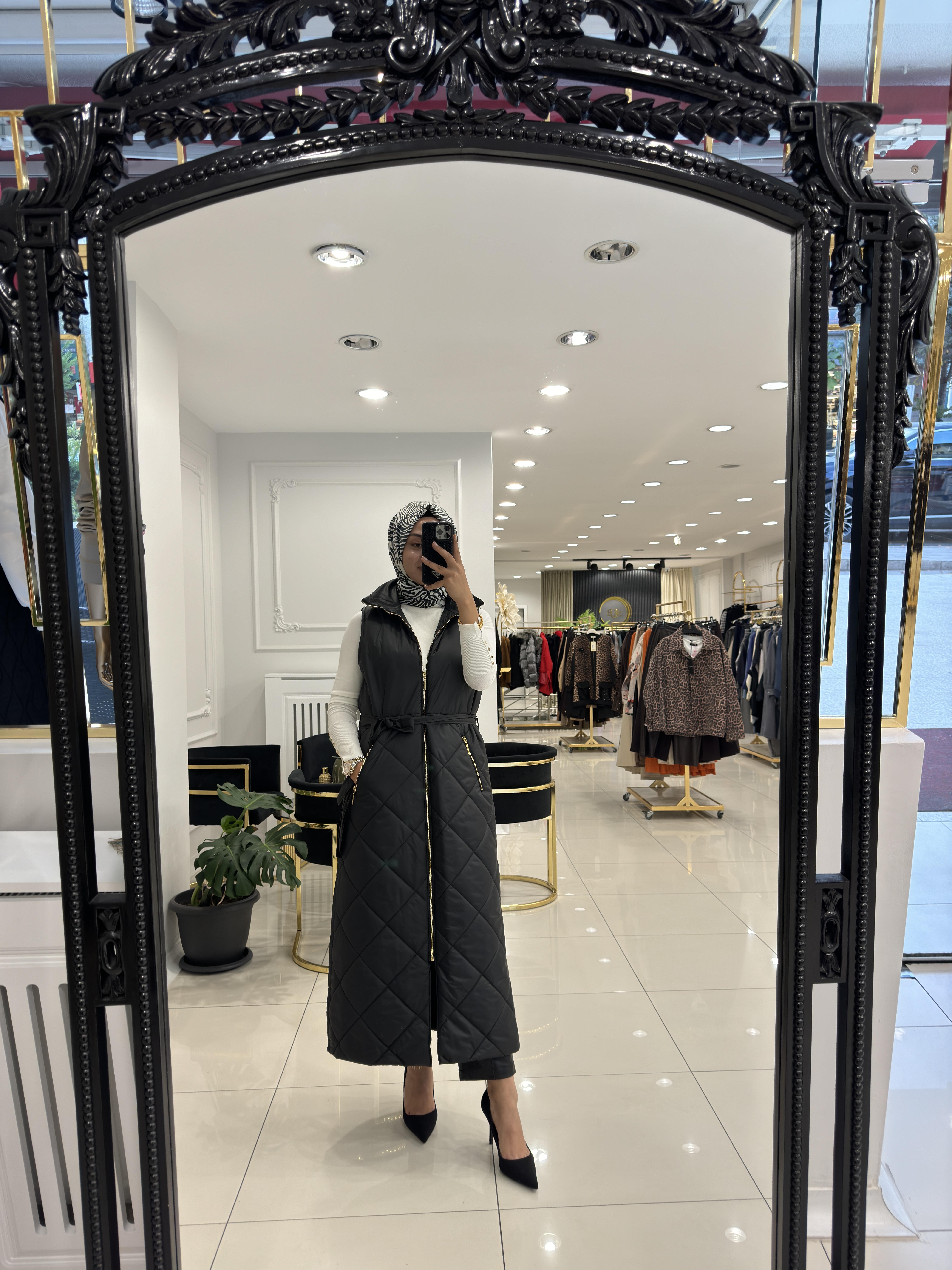 7622 Cepli kapişonlu neva şişme yelek-SİYAH