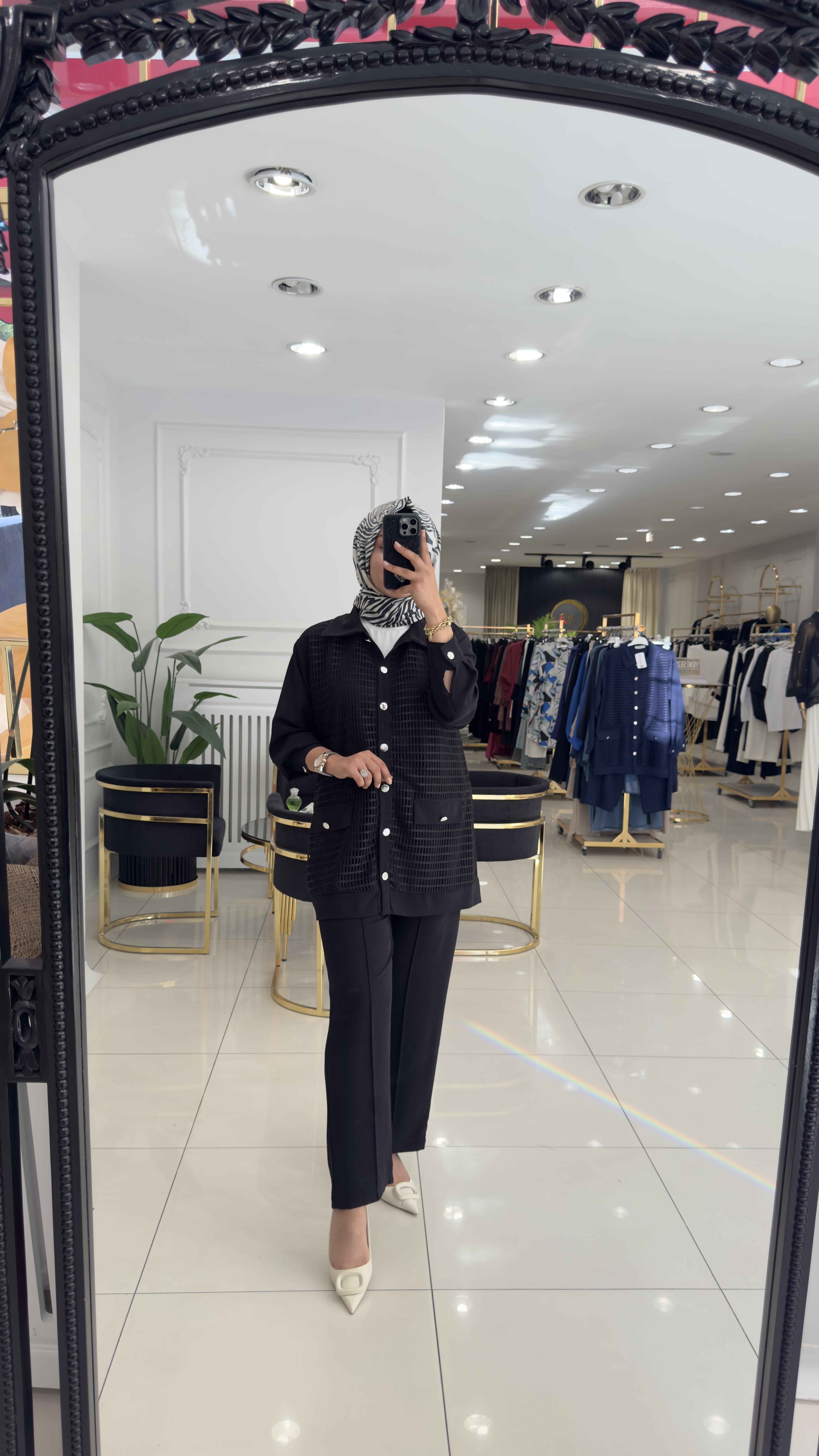 8095 Mevra file takım-SİYAH